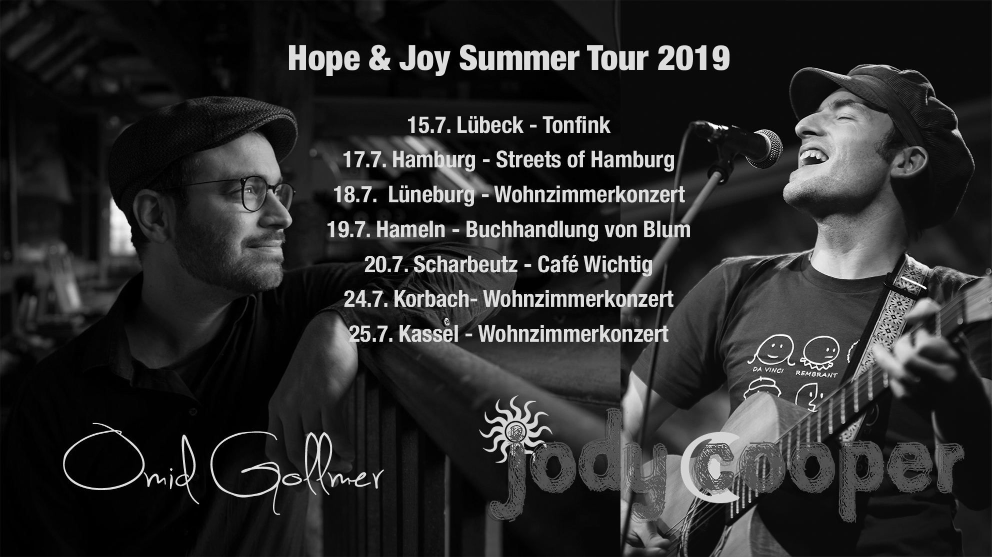 Summer Tour (15.7.-25.7.) mit Jody Cooper